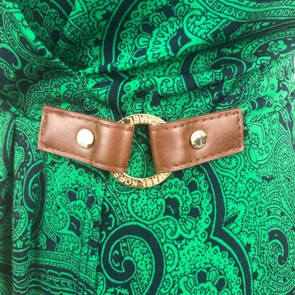 Michael Kors Paisley Surpluce Faux Wrap Dress - Picture 5 of 11